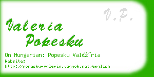 valeria popesku business card